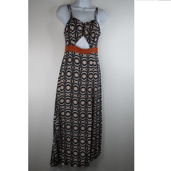 NWT Nasty Gal Cut Out Printed Maxi Dress Size 2 - Picture 1 of 15